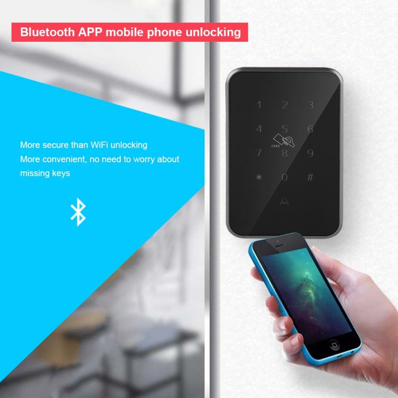 Intelligent Access Control Lock Smartphone APP Bluetooth Glass Door Access Control Attendance smart door lock fechadura digital