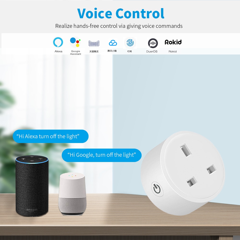 20A Tuya Smart Socket WiFi UK Plug 3pin Adapter Home...