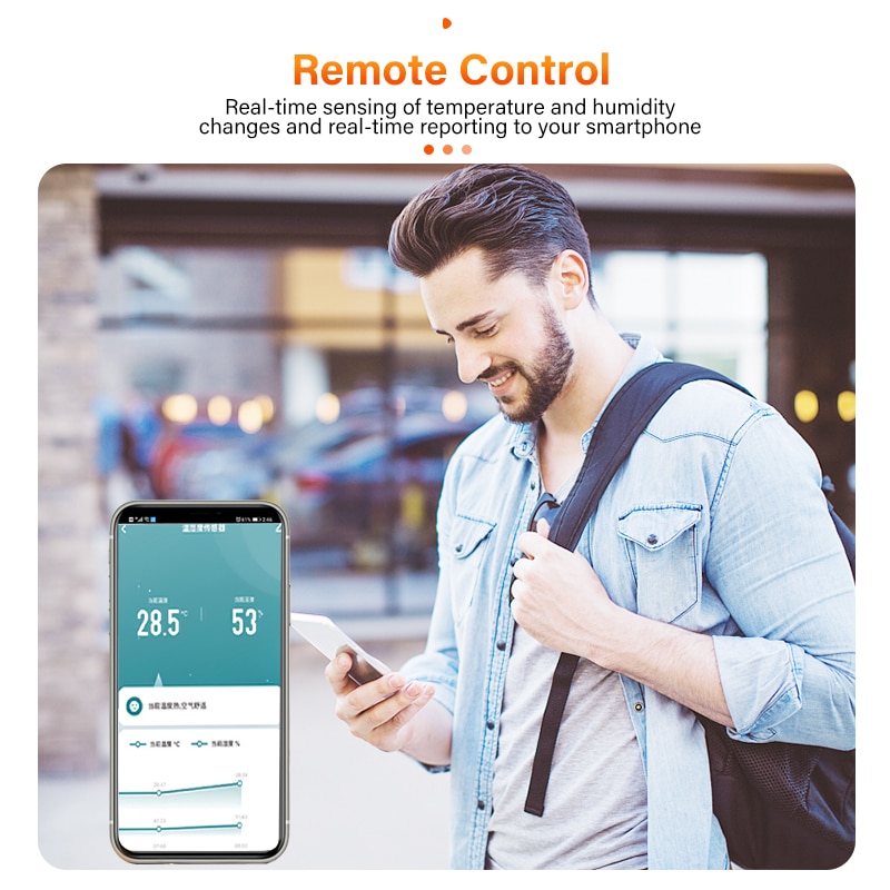 IHSENO Tuya WiFi Temperature Humidity Sensor Smart...