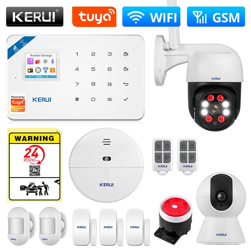 KERUI Tuya Smart WIFI GSM Security Alarm System Works...