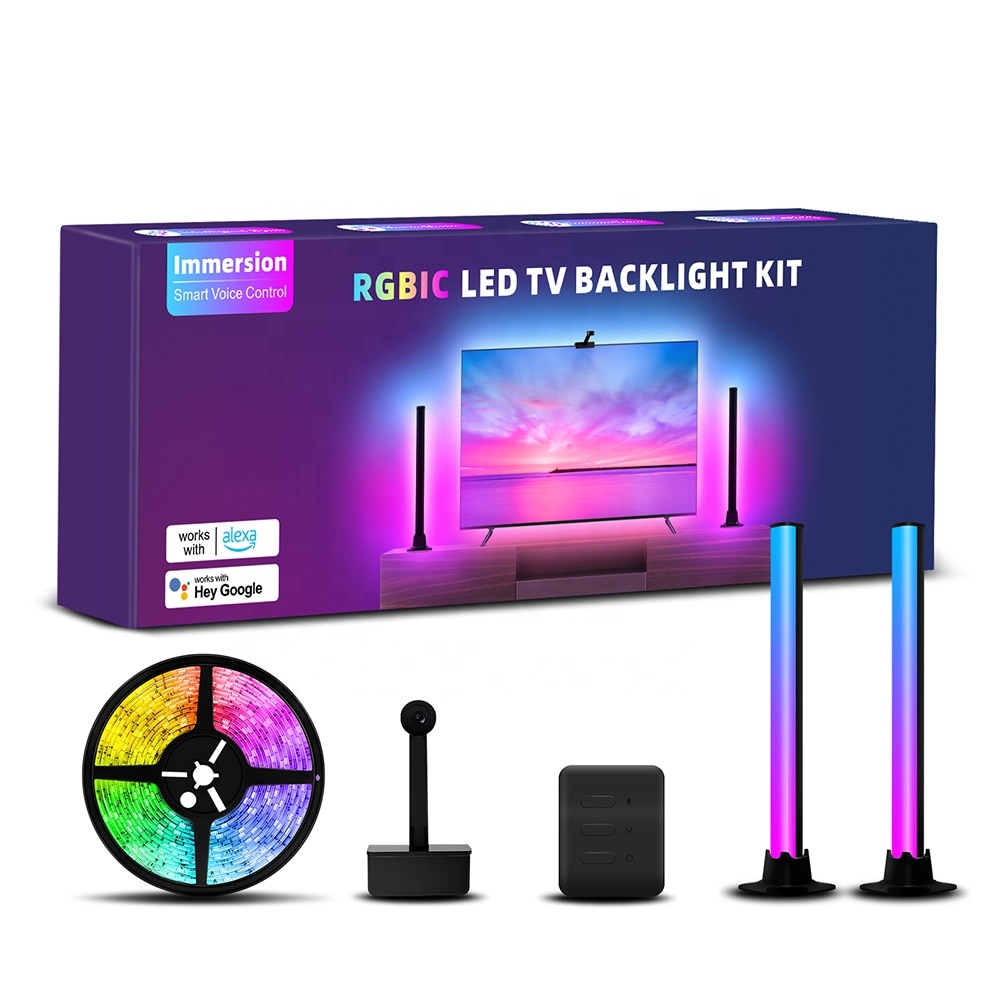 LED Wifi Smart TV Backlight Light RGBIC Music Light...