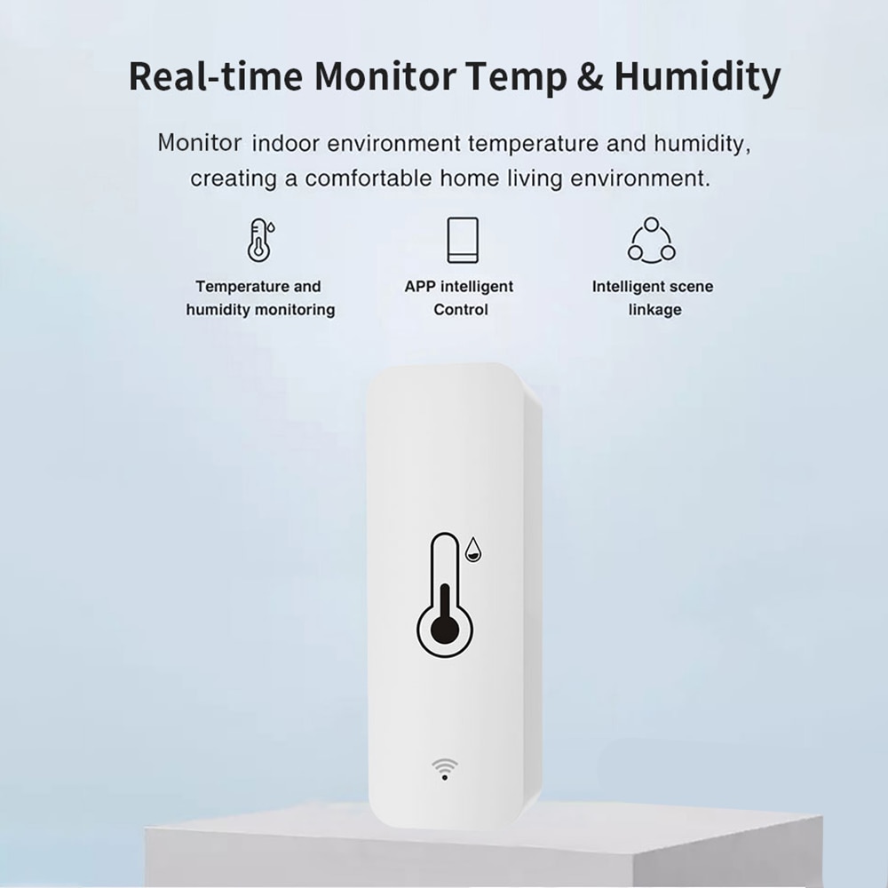 Tuya Smart Temperature And Humidity Sensor WiFi APP Remote Monitor For Smart Home var SmartLife WorkWith Alexa Google Assistant