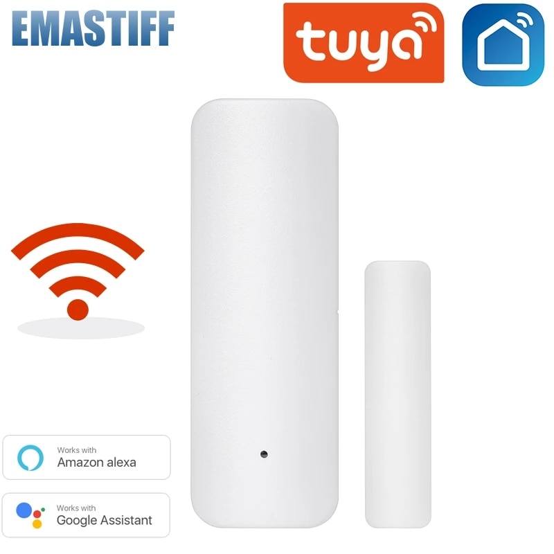 Tuya Smart WiFi Door Sensor Door Open / Closed Detectors WiFi App Notification Alert/Sound security alarm with Alexa Google Home