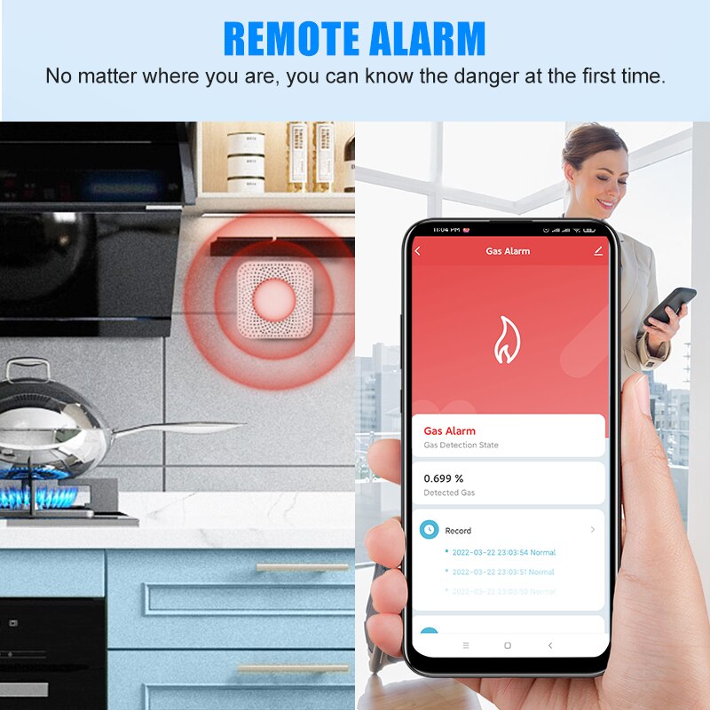 Tuya ZigBee Gas-Carbon Monoxide Multi-function Alarm...