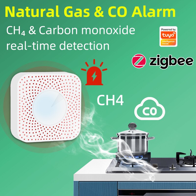 Tuya ZigBee Gas-Carbon Monoxide Multi-function Alarm...